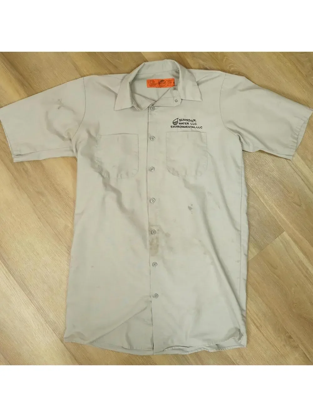 Red Kap Workear Shirt - Short Sleeve, Beige, Large - Utility
